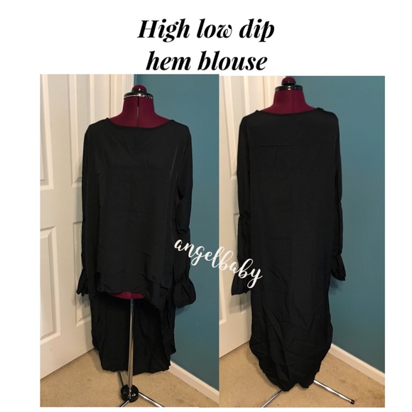 Last one! Cute and sexy high low top in black. - Picture 7 of 16